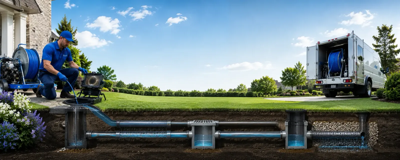 Outdoor drain cleaning information for Dakota City, NE